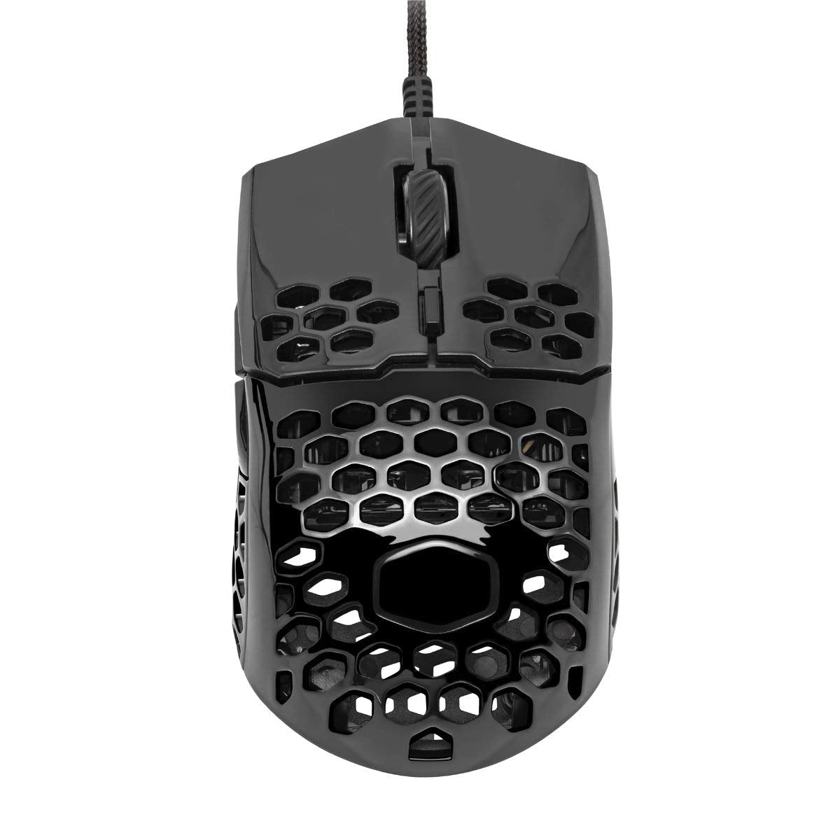 Cooler Master MM710 Glossy Black Gaming Mouse with Lightweight Honeycomb Shell, Ultraweave Cable, 16000 DPI Optical Sensor