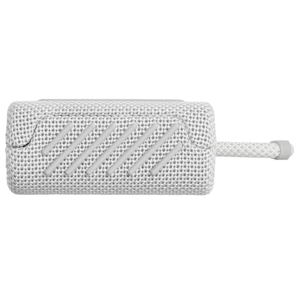 JBL GO 3 Small Bluetooth - Waterproof, Portable Speaker for on the Go - Up to 5h Playback Time with Just One Battery Charge - White
