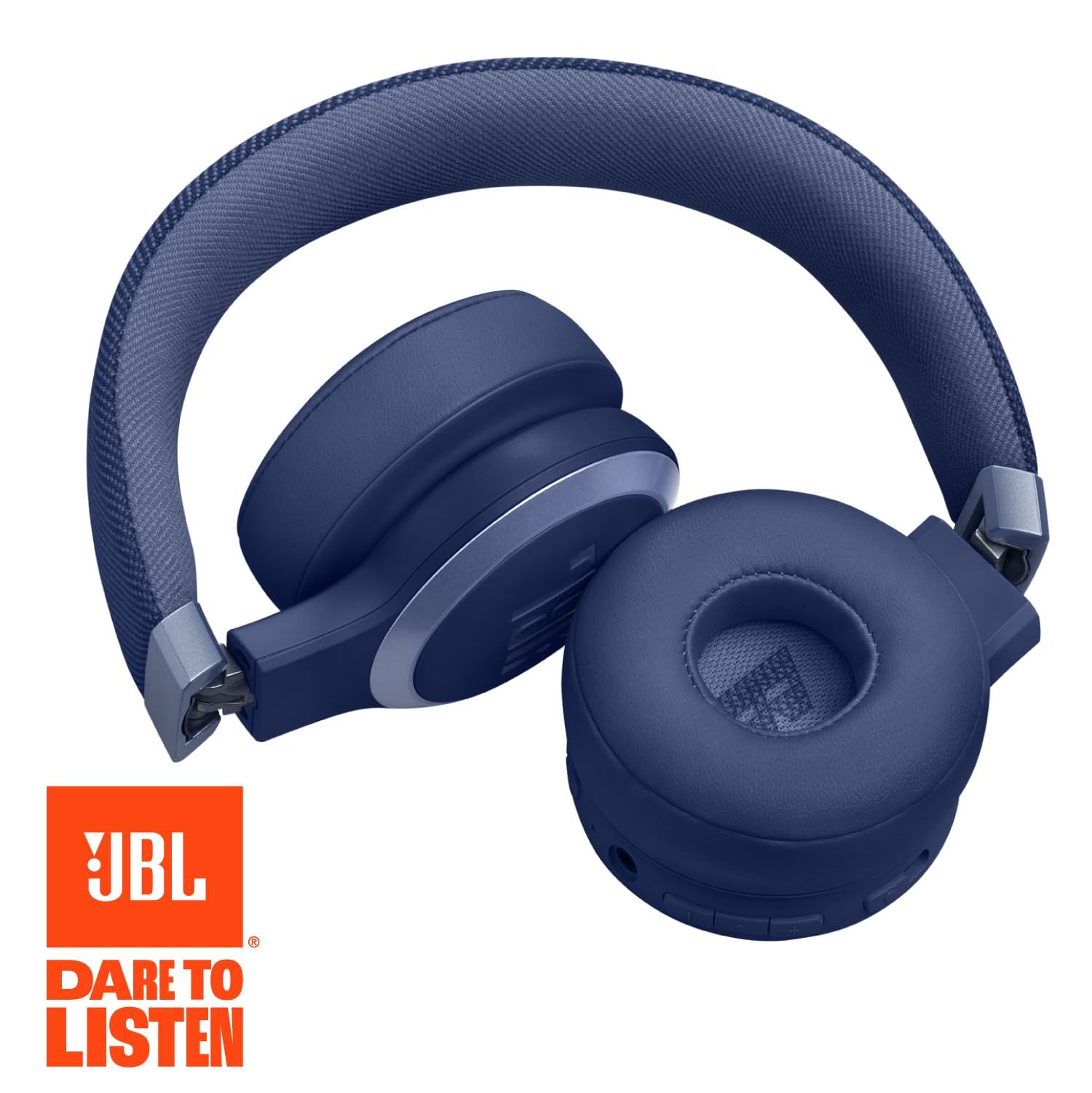 JBL Live 670NC - Wireless On-Ear Headphones with Adaptive Noise Cancelling with Smart Ambient, Up to 65H Battery Life with Speed Charge, Lightweight, Comfortable and Foldable Design (Blue)