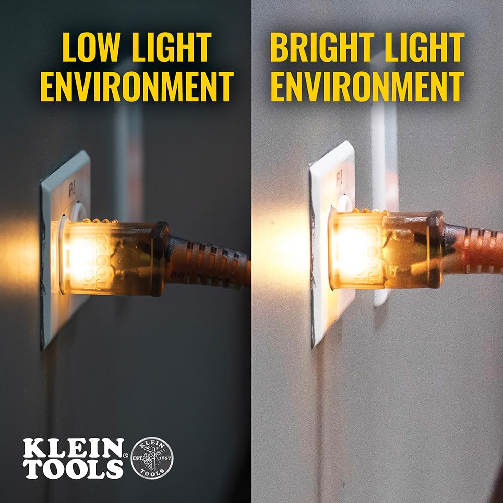 Klein Tools EXC2515 12/3 25-Foot Heavy-Duty Extension Cord with Lighted Ends, 3-Prong, 15A/125V/1875W, Indoor/Outdoor, High Visibility Orange
