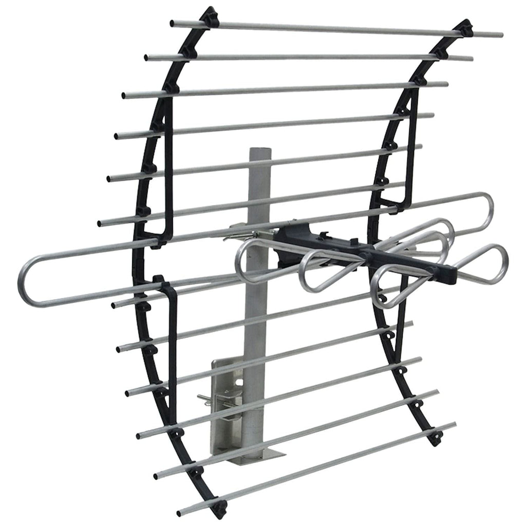 GE Attic Mount TV Antenna, Long Range Antenna, Supports 4K 1080P Digital HDTV VHF UHF, Indoor Directional Antenna, Mounting Pole Included, Out of Sight Compact Design, 33692