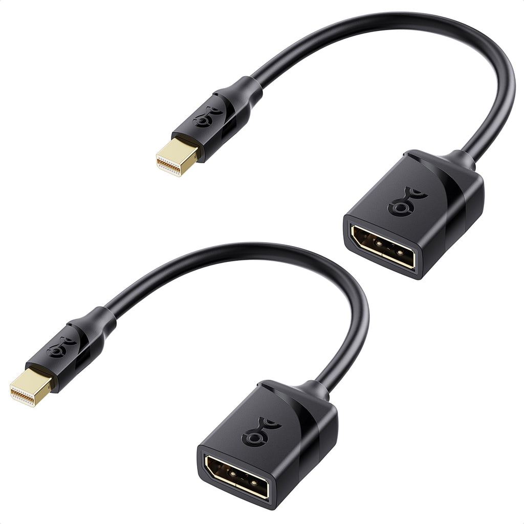 Cable Matters 2-Pack, Mini DisplayPort to DisplayPort Adapter in Black