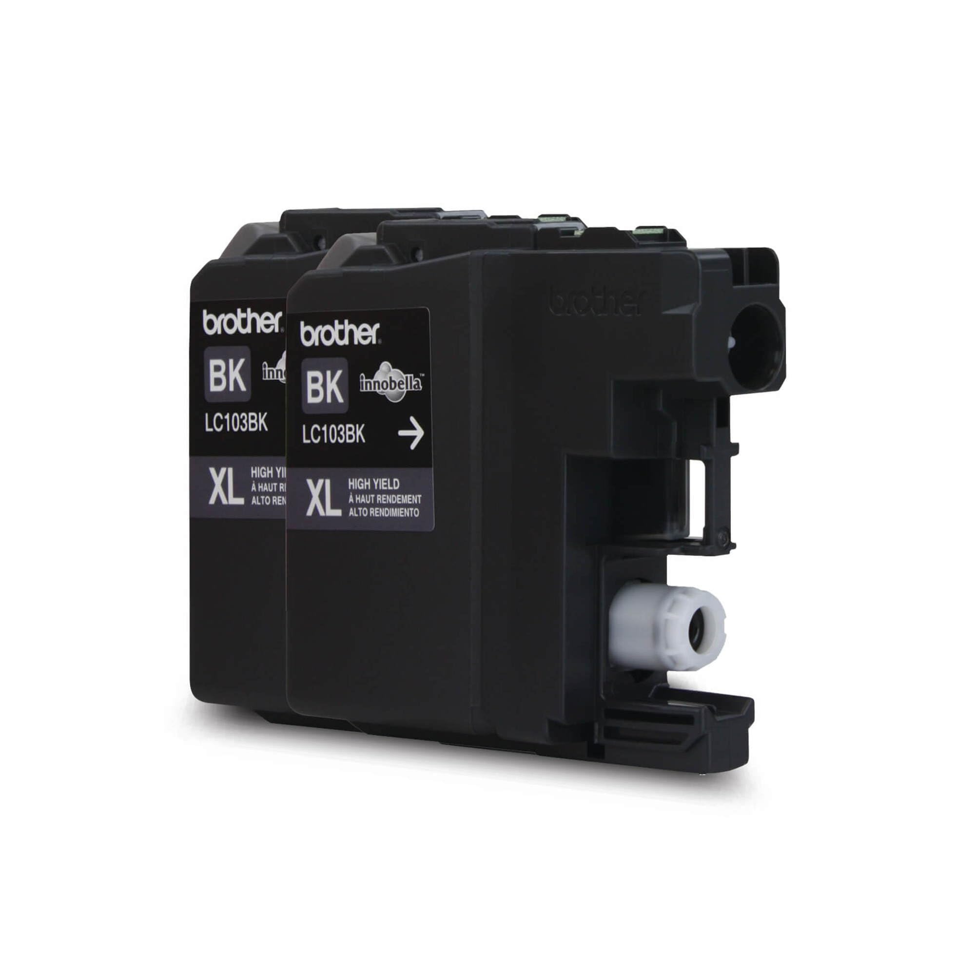 Brother LC1032PKS Printer High Yield Cartridge Ink Black (2-Pack)