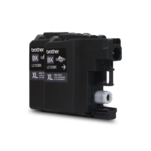 Brother LC1032PKS Printer High Yield Cartridge Ink Black (2-Pack)