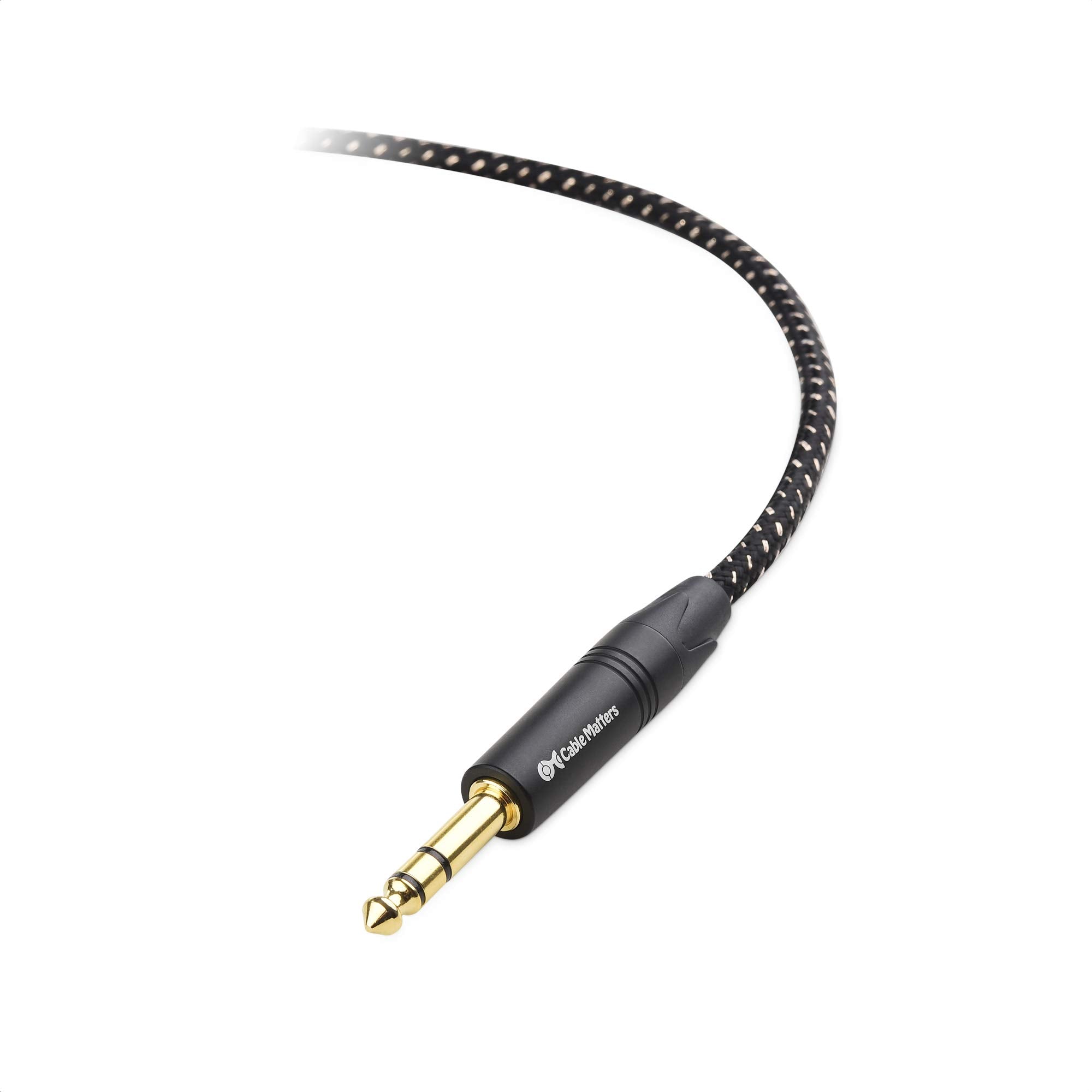 Cable Matters Braided Long 1/4 Inch Extension Cable 25 ft (1/4 TRS to 1/4 Inch Male to Female Cable)