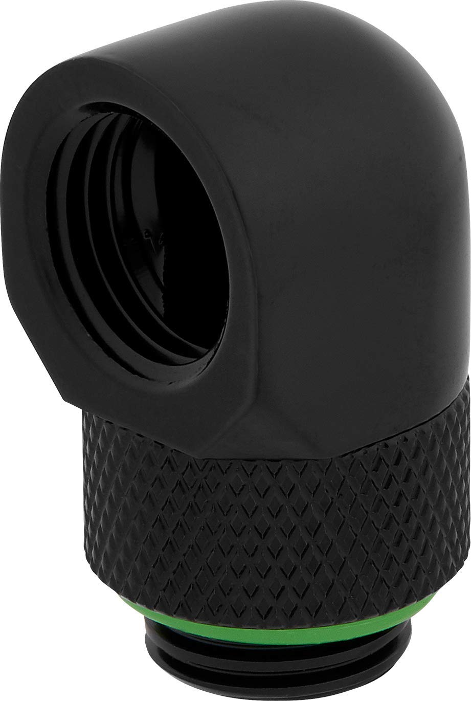 Corsair Hydro X Series, 90 Degree Rotary Adapter, Twin Pack (G1/4 BSPP Port Threads, Solid Brass Durability, Secure Rotation Mechanism, Quality Polished Finish, Optimised for High Flow Rates) Black