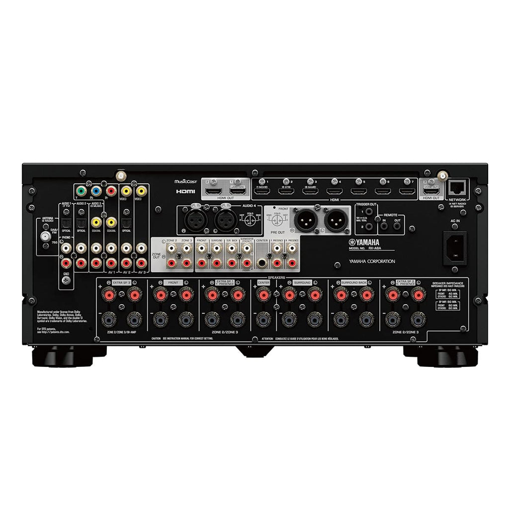 Yamaha RX-A8A AVENTAGE 11.2-Channel AV Receiver - 8K and 4K/120, eARC, Dolby Atmos, DTS:X, Auro-3D, Surround:AI, Wi-Fi, Bluetooth, MusicCast