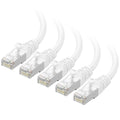 Cable Matters 10Gbps 5-Pack Snagless Shielded Cat 6A Ethernet Cable - 7ft, Cat 6A Cable, Cat6A Cord, Ethernet Cord, White