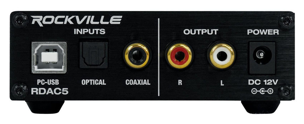 Rockville RDAC5S DAC Digital to Analog Converter USB/Optical/RCA/Headphone Amp