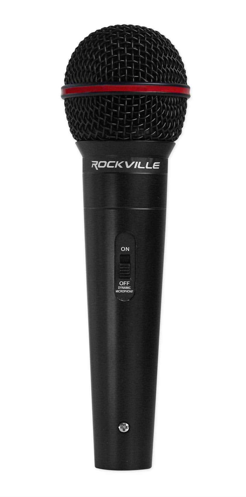 Rockville RMIC-SR Dynamic Handheld Microphone, 600 Ohms +/-30%, 72dB Sensitivity, M-56 Cartridge, Metal Body, OFC Copper Cables & Case, for DJ, Vocal, Karaoke