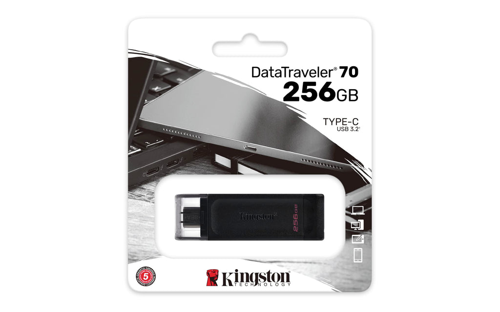 Kingston DataTraveler 70 - DT70/256GB USB-C Flash Drive Black
