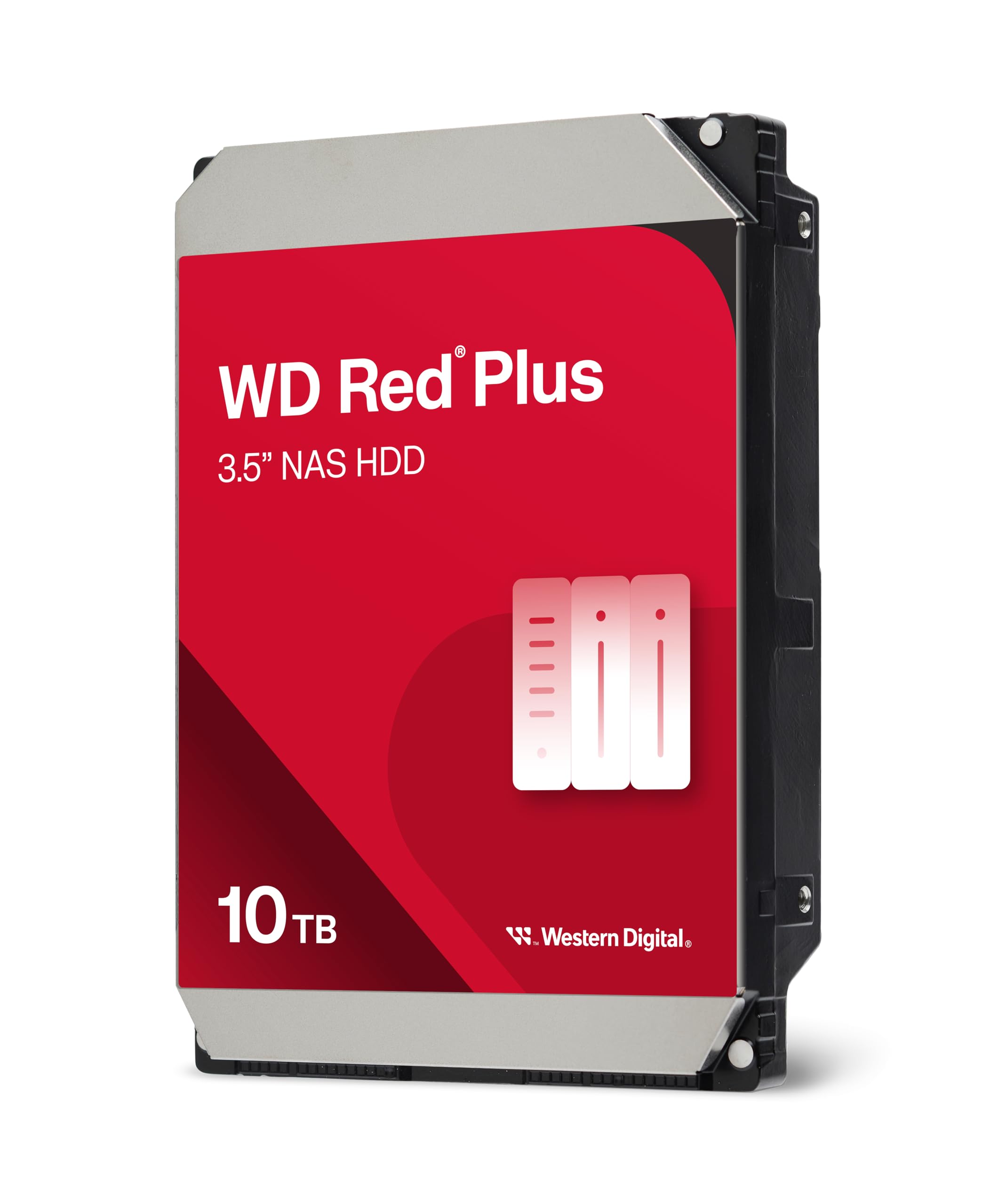 WD Red Plus 10TB NAS 3.5" Internal Hard Drive - 7200 RPM, SATA 6Gb/s, CMR, 256MB Cache
