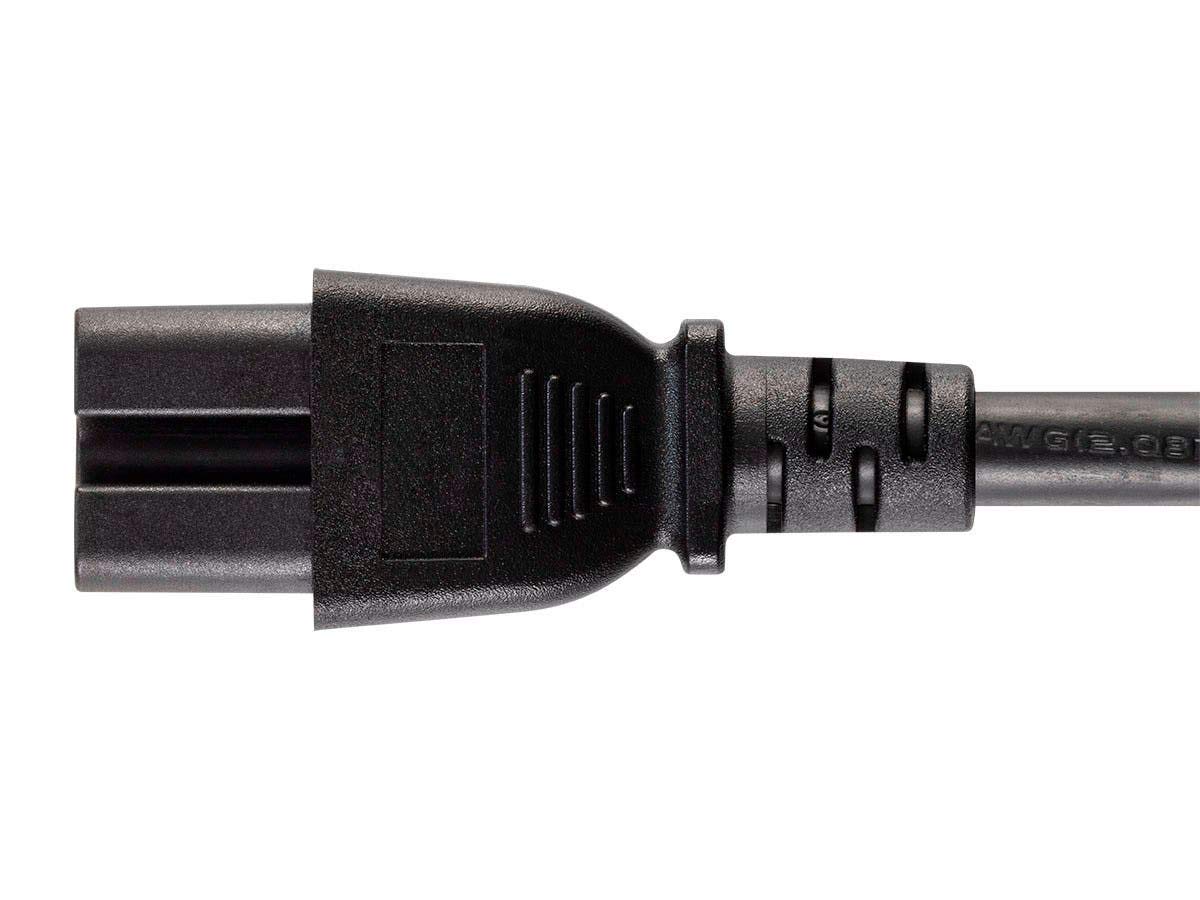 Monoprice Power Cord - IEC 60320 C20 to IEC 60320 C15, 14AWG, 15A/1875W, 3-Prong, Black, 6ft