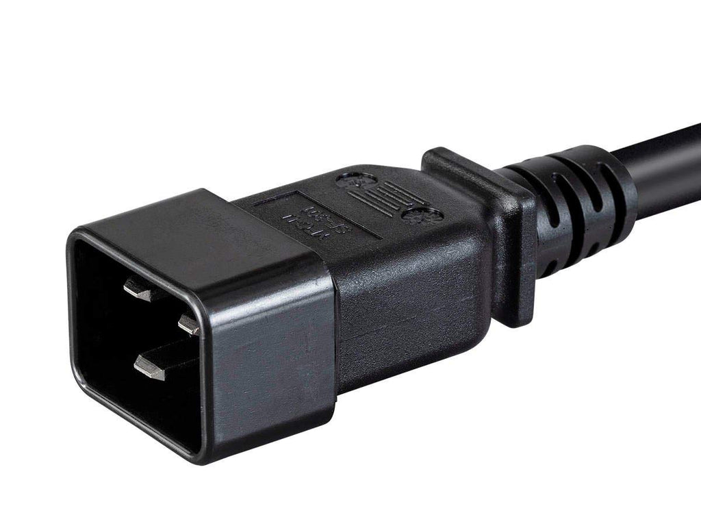 Monoprice 135059 Heavy Duty Extension Cord - IEC 60320 C20 to IEC 60320 C19 12AWG 20A/2500W SJTW 250V Black 6ft