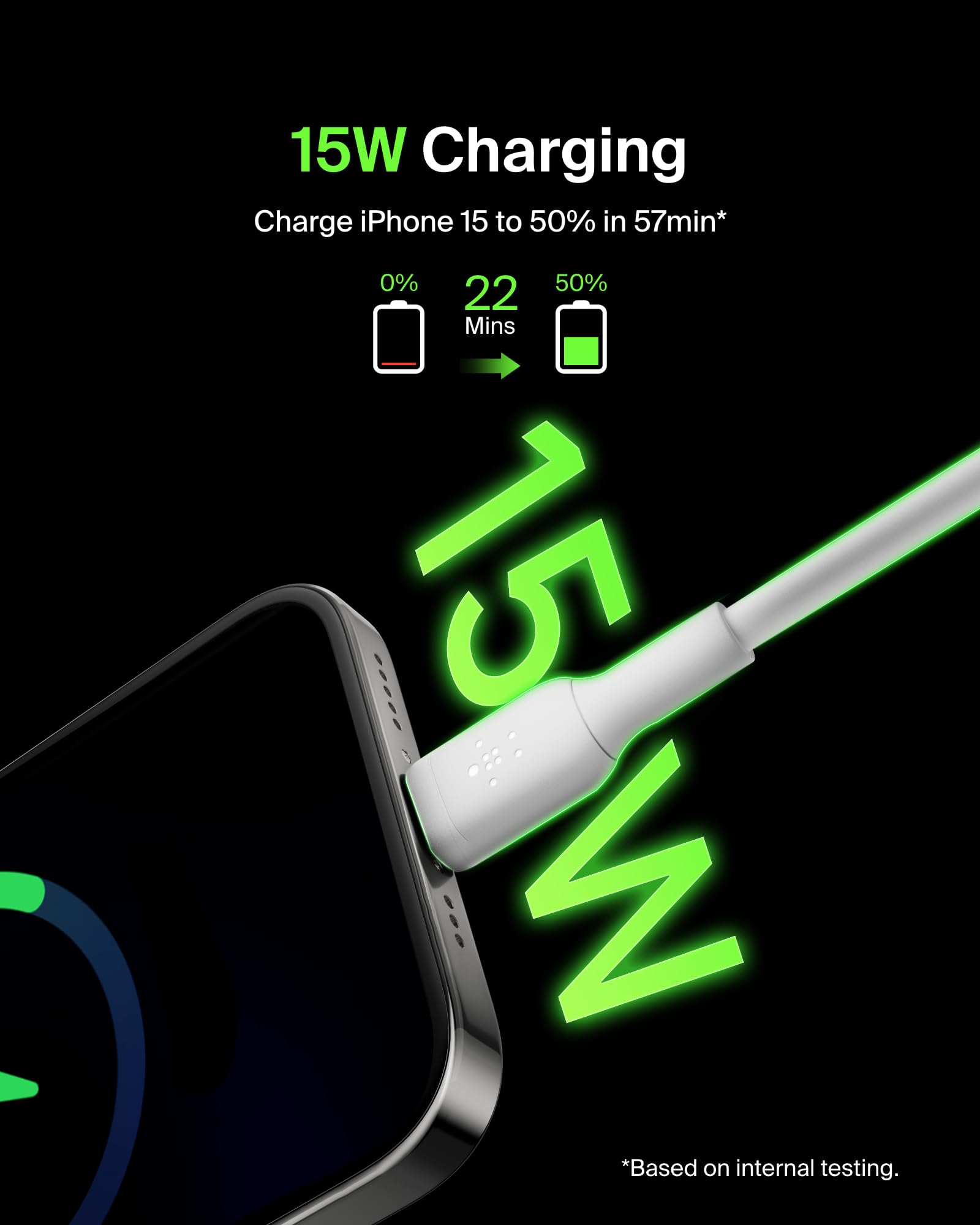 Belkin BoostCharge USB-C to USB-A Cable (2M/6.6ft) for iPhone 16, iPhone 16 Pro, iPhone 16 Pro Max, Samsung Galaxy S25, S24, Pixel 9 & 8, iPad Pro, Nintendo Switch 2, Carplay & More - White (2-Pack)