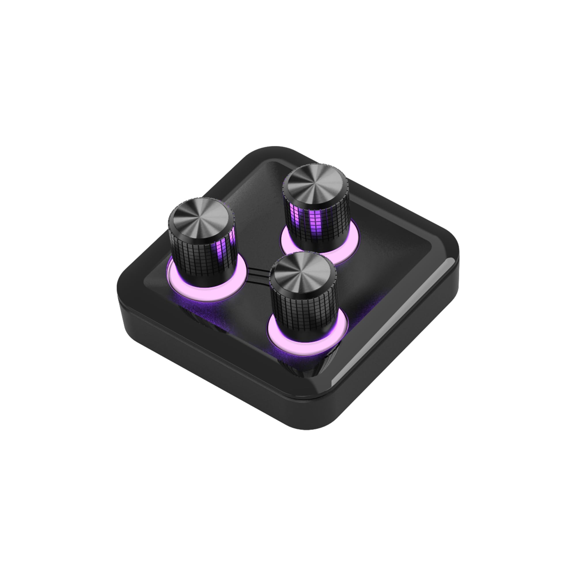 Cooler Master MasterHUB 3xKnob Module: Freeform 2.0 Modular Platform - Precision Control with Customizable Knobs and RGB LEDs for Effortless Fine-Tuning of Creative Apps and Lighting