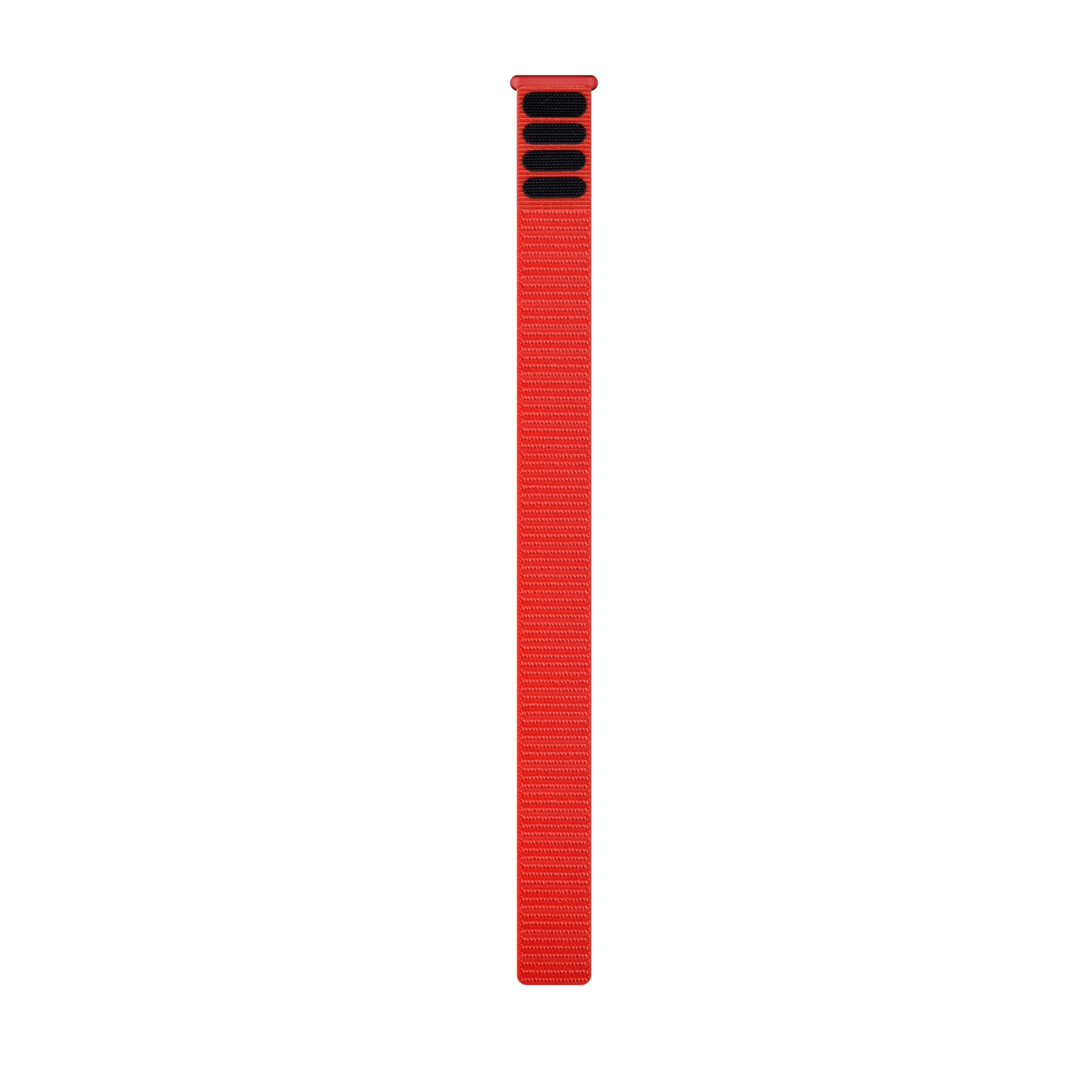 Garmin UltraFit Watch Straps (22mm), Lightweight, suitable for selected fēnix-, epix-, Descent-, D2-, Instinct-, Forerunner- and Approach series smartwatches Original accessory, Nylon, Flame Red