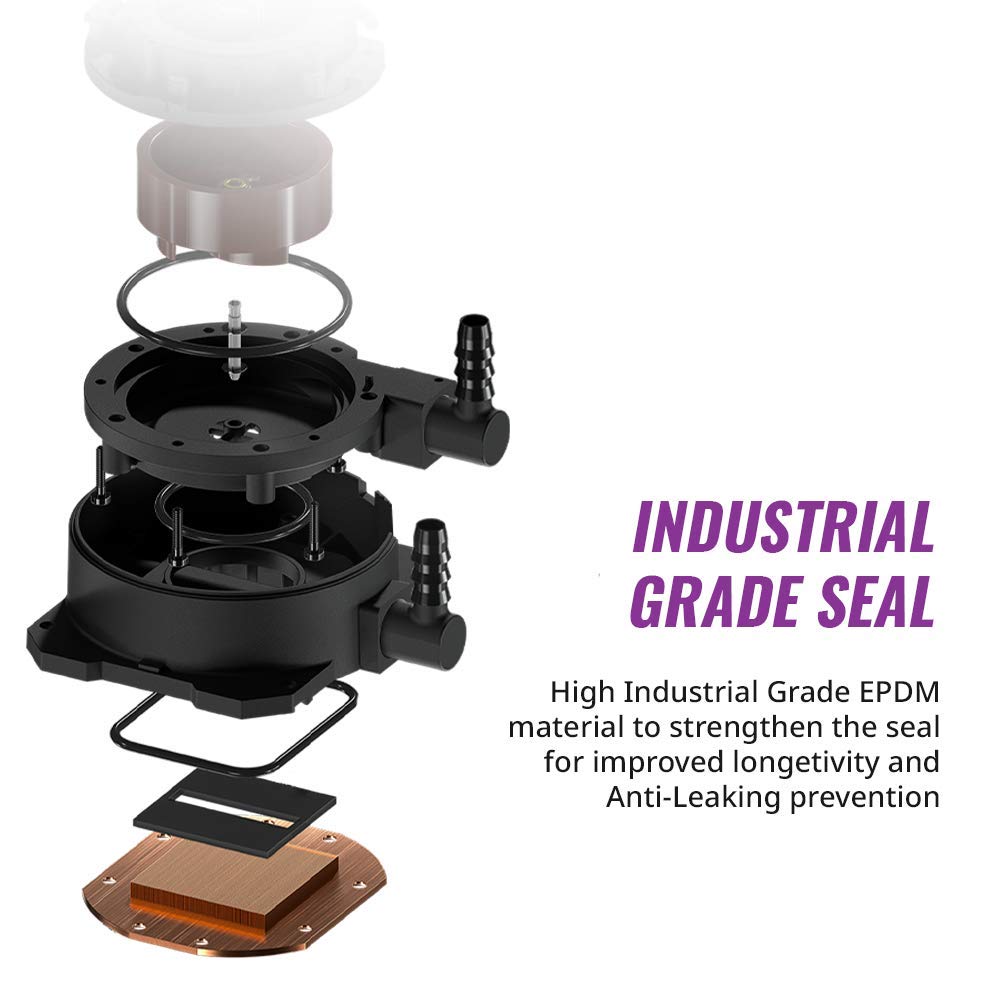 Cooler Master MasterLiquid ML240L V2 ARGB Simple Water Cooling CPU Cooler 10.9 x 4.7 x 1.1 Inches 277 x 119.6 x 27.2 mm Liquid-Cooling-System-CPU Cooler