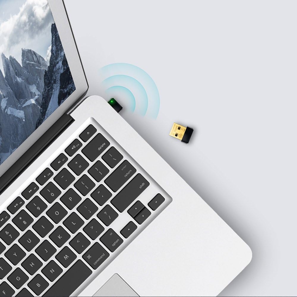 TP-Link TL-WN725N USB WiFi Adapter for PC/Laptop, 150Mbps Wireless Nano USB 2.0 Adapter, Wi-Fi Dongle for streaming/internet calls, Supports Windows 11/10/8.1/8/7/XP, Mac OS X, Linux, Easy setup