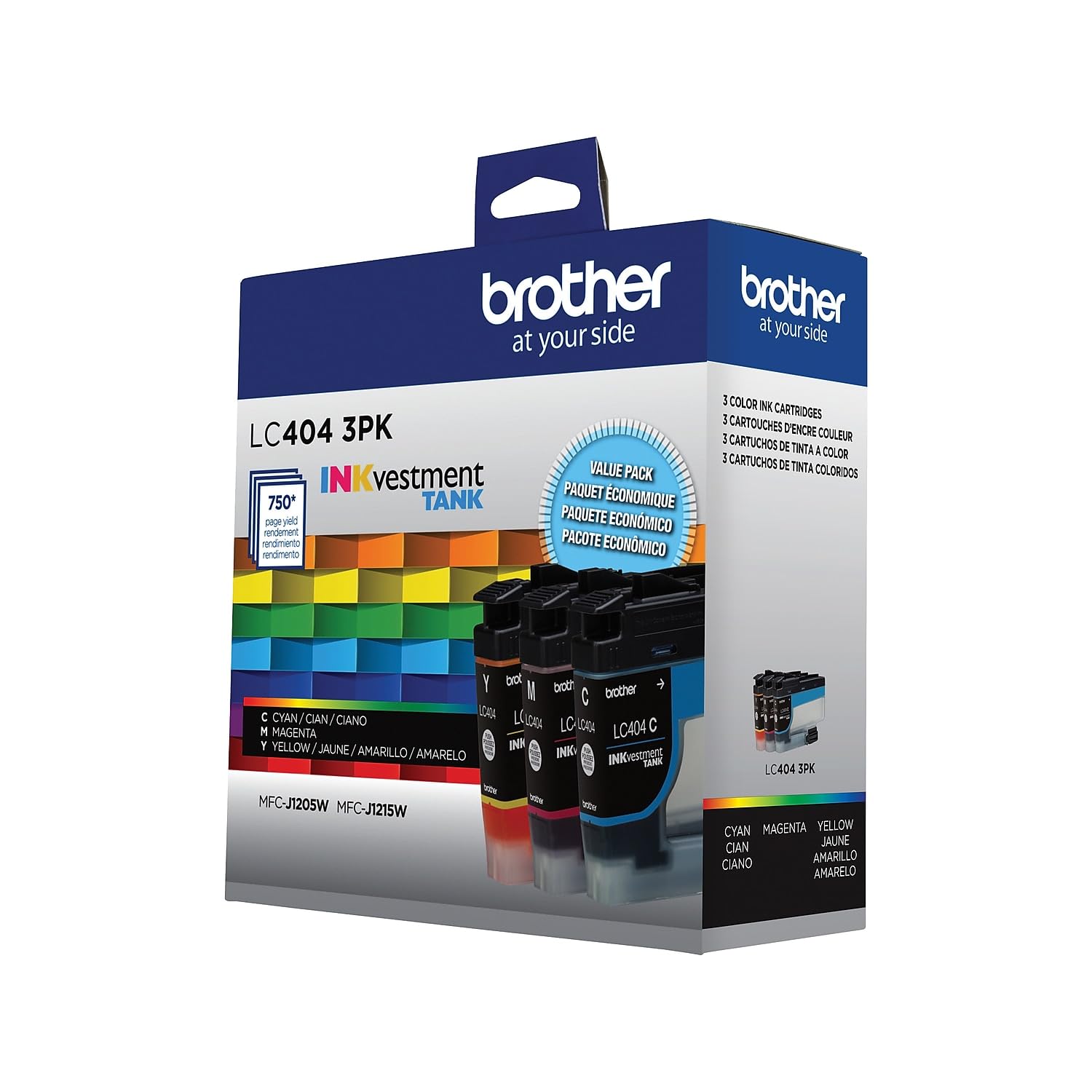 Brother LC4043PKS 3 Pack of Standard Yield Cyan, Magenta and Yellow Ink Cartridges