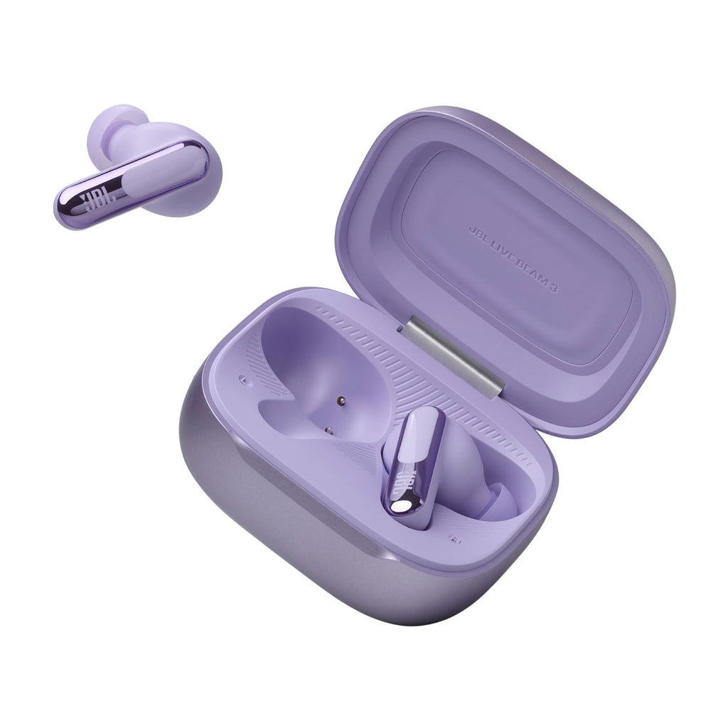 JBL Live Beam 3 - True Wireless Noise Cancelling Closed-Stick Earphones, 48 Hours Total Playback, Wireless Charging, 6 Microphones for Perfect Calls, Multi-Point Connection, IP55 Waterproof and