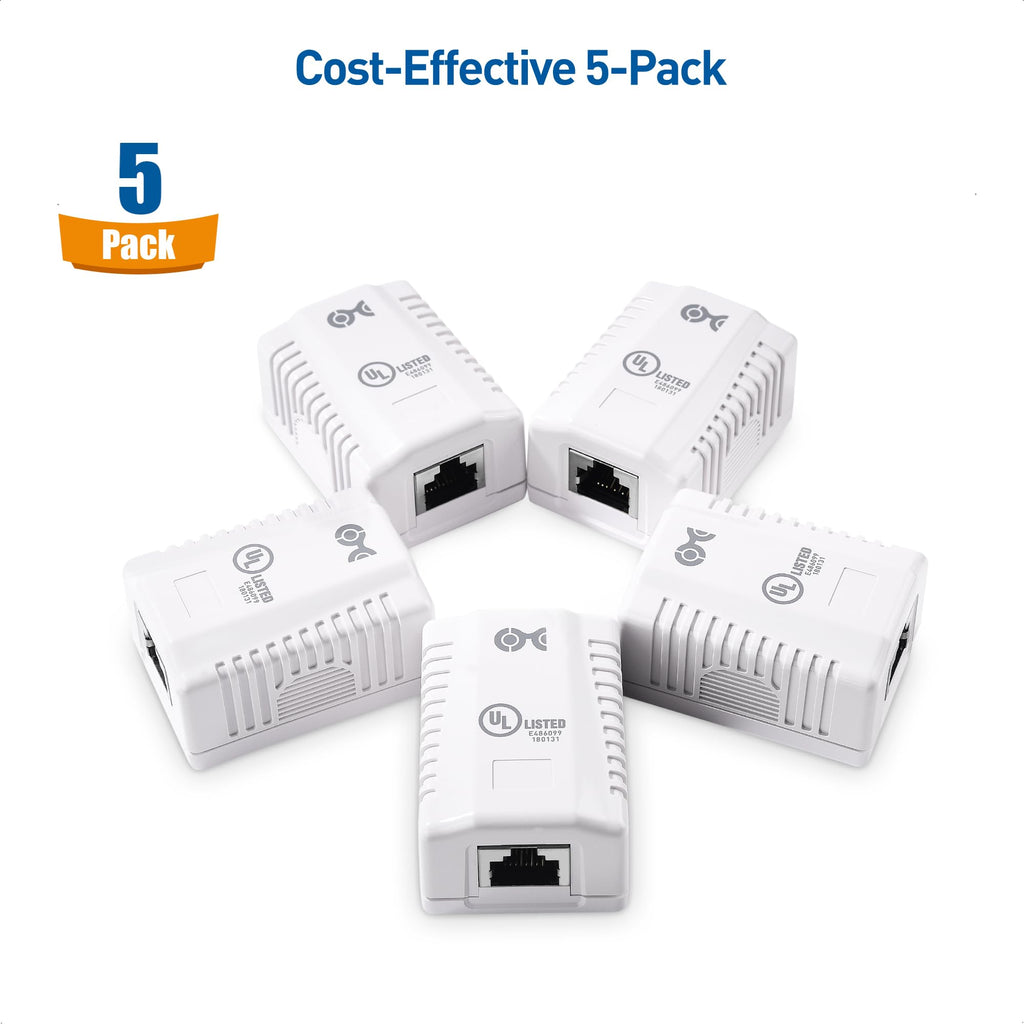 Cable Matters 5-Pack Cat 6a Shielded RJ45 Ethernet Network Adapter