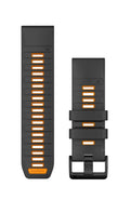 Garmin QuickFit, 26mm Graphite/Spark Orange Silicone Band