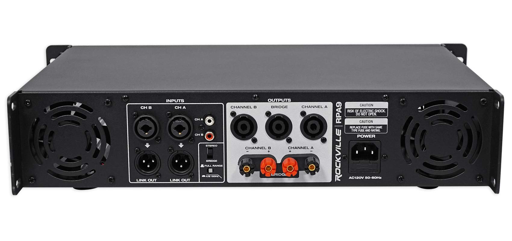 Rockville RPA9 3000 Watt Peak / 1500w RMS 2 Channel Power Amplifier Pro/DJ Amp