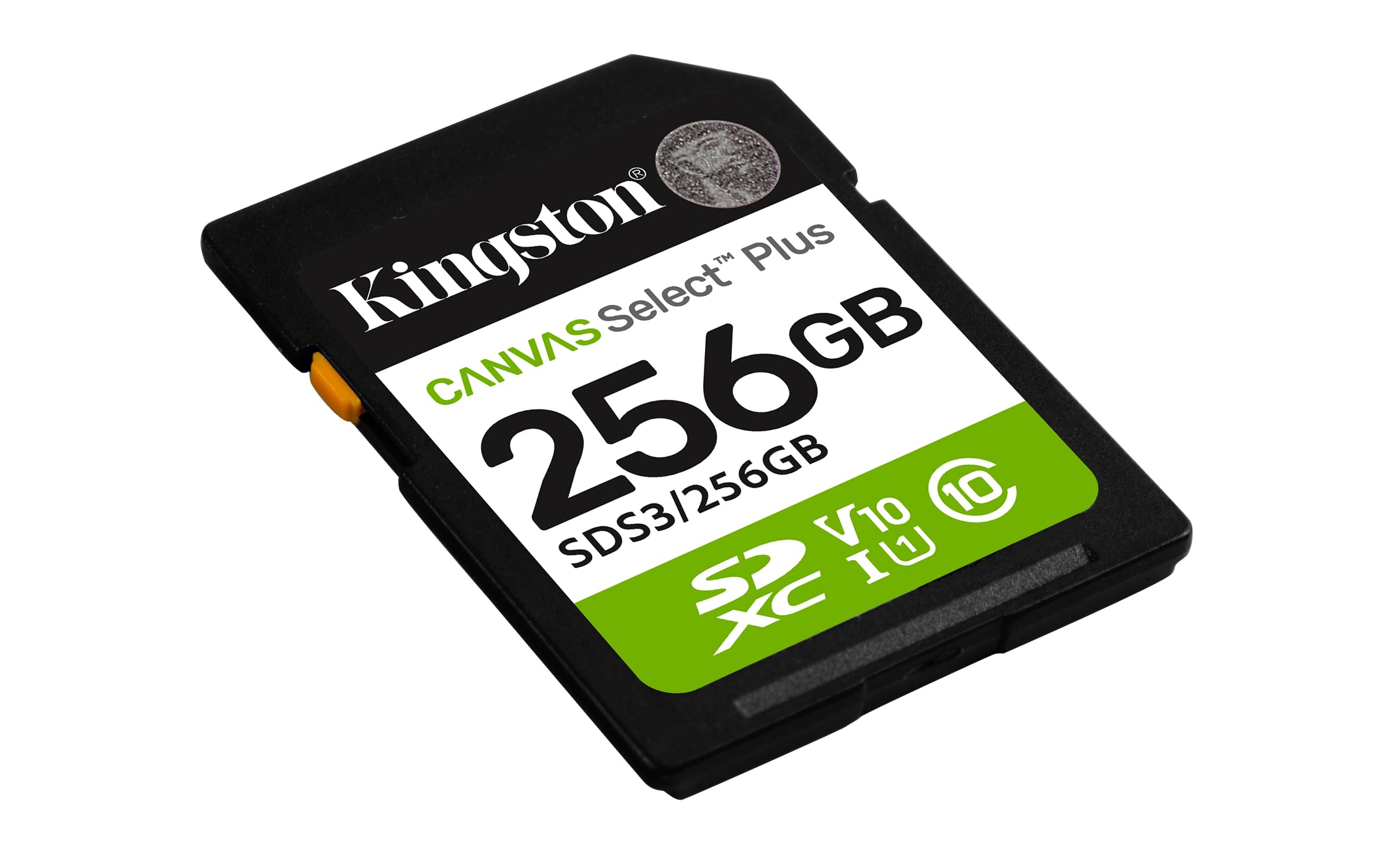 Kingston Canvas Select Plus SD Memory Card 256GB SDXC Gen3 150MB/s C10 UHS-I U1 V10 - SDS3/256GB