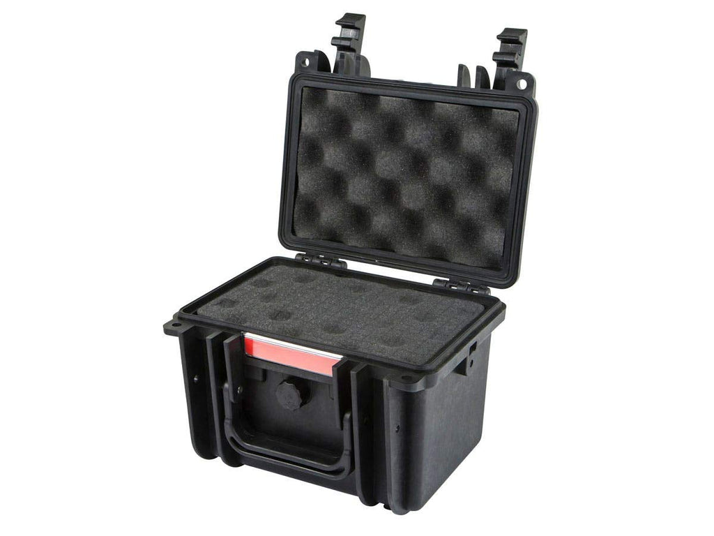 Monoprice 112678 Weatherproof/Shockproof Hard Case - Black IP67 level dust and water protection up to 1 meter depth with Customizable Foam, 8.5" x 7.1" x 4"