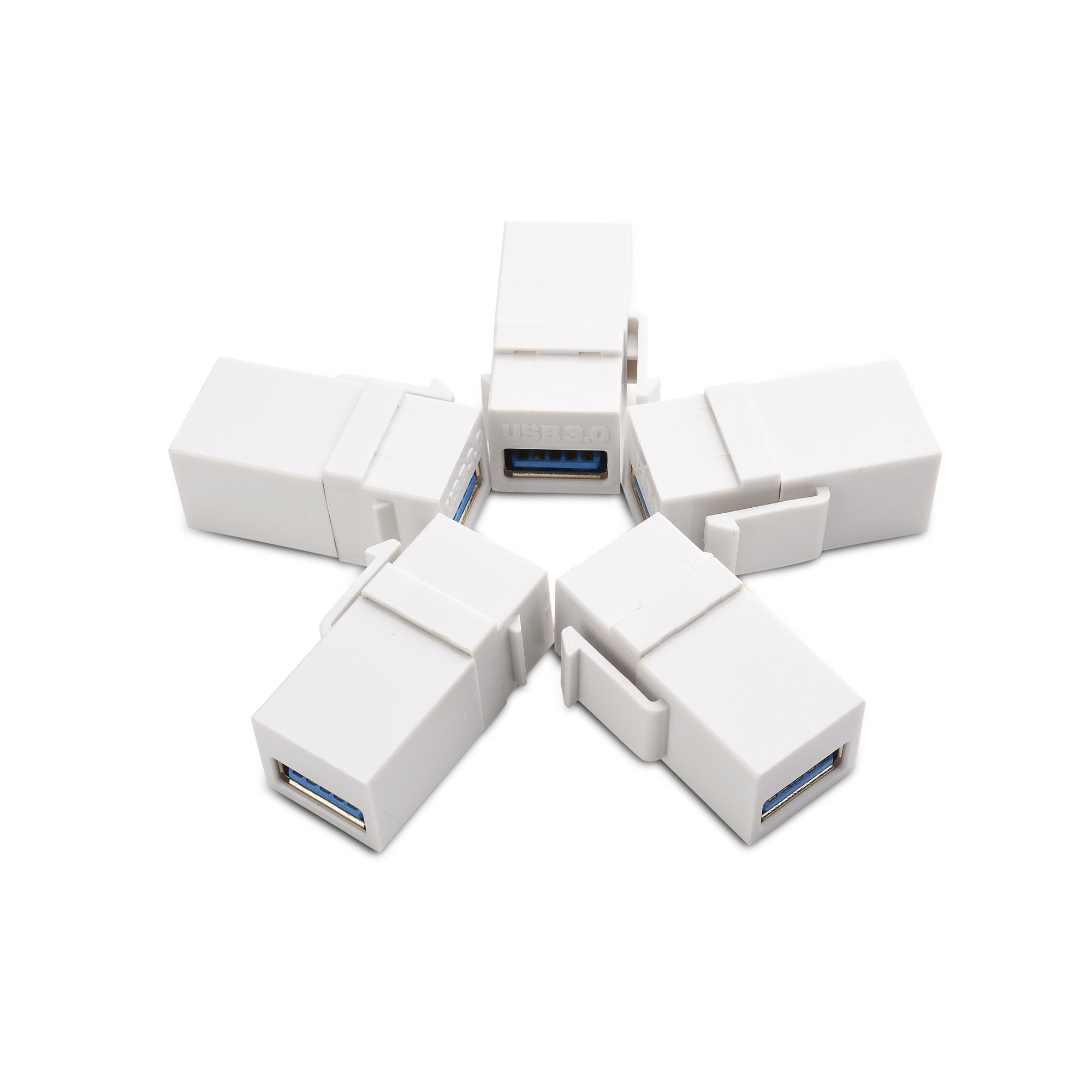Cable Matters (5-Pack) USB 3.0 Keystone Jack Inserts in White