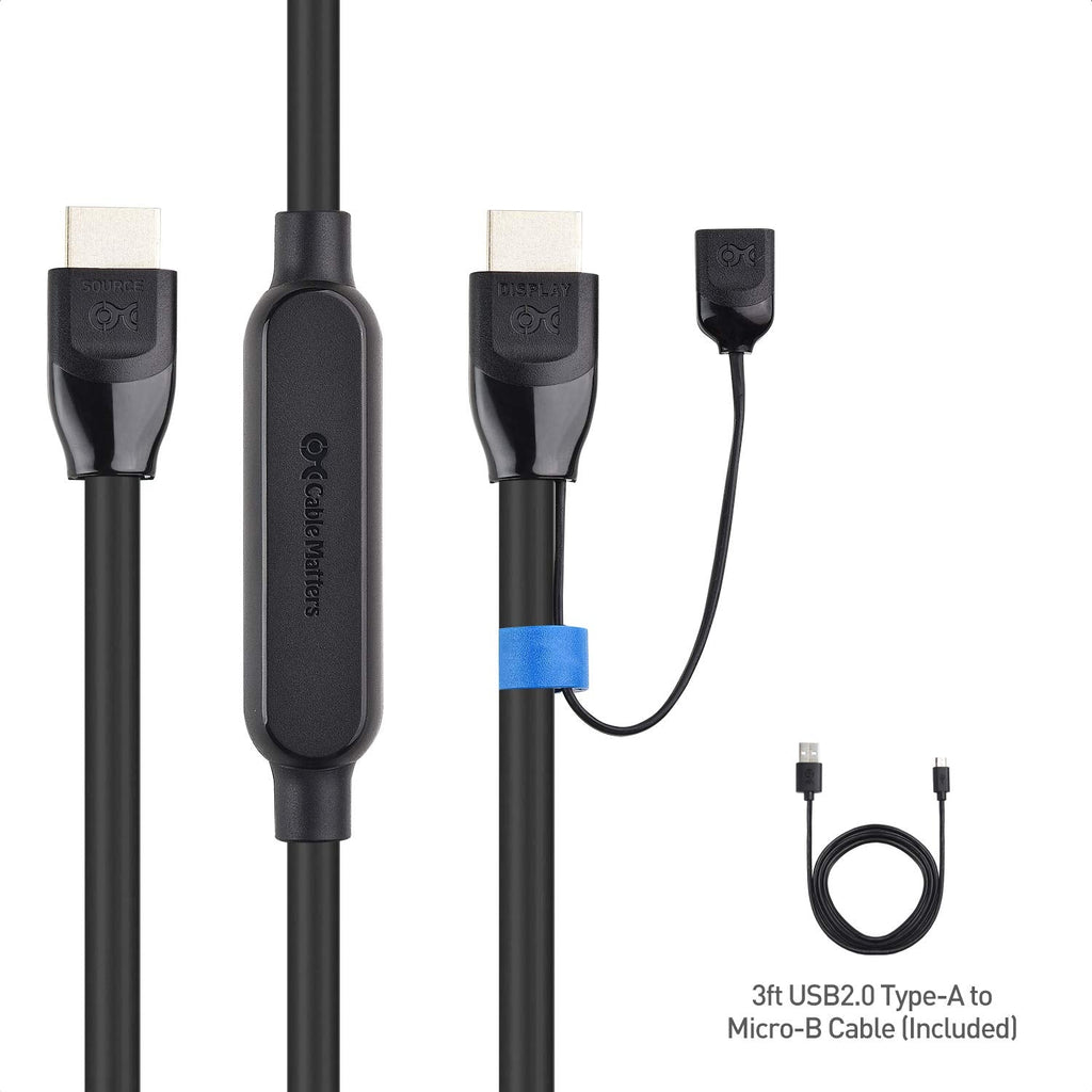 Cable Matters Unidirectional Active 48Gbps Ultra HD 8K Long HDMI Cable 25 ft / 7.5m with HDR for PS5, Xbox Series X/S, RTX3080 / 3090, RX 6800/6900, Apple TV, and More