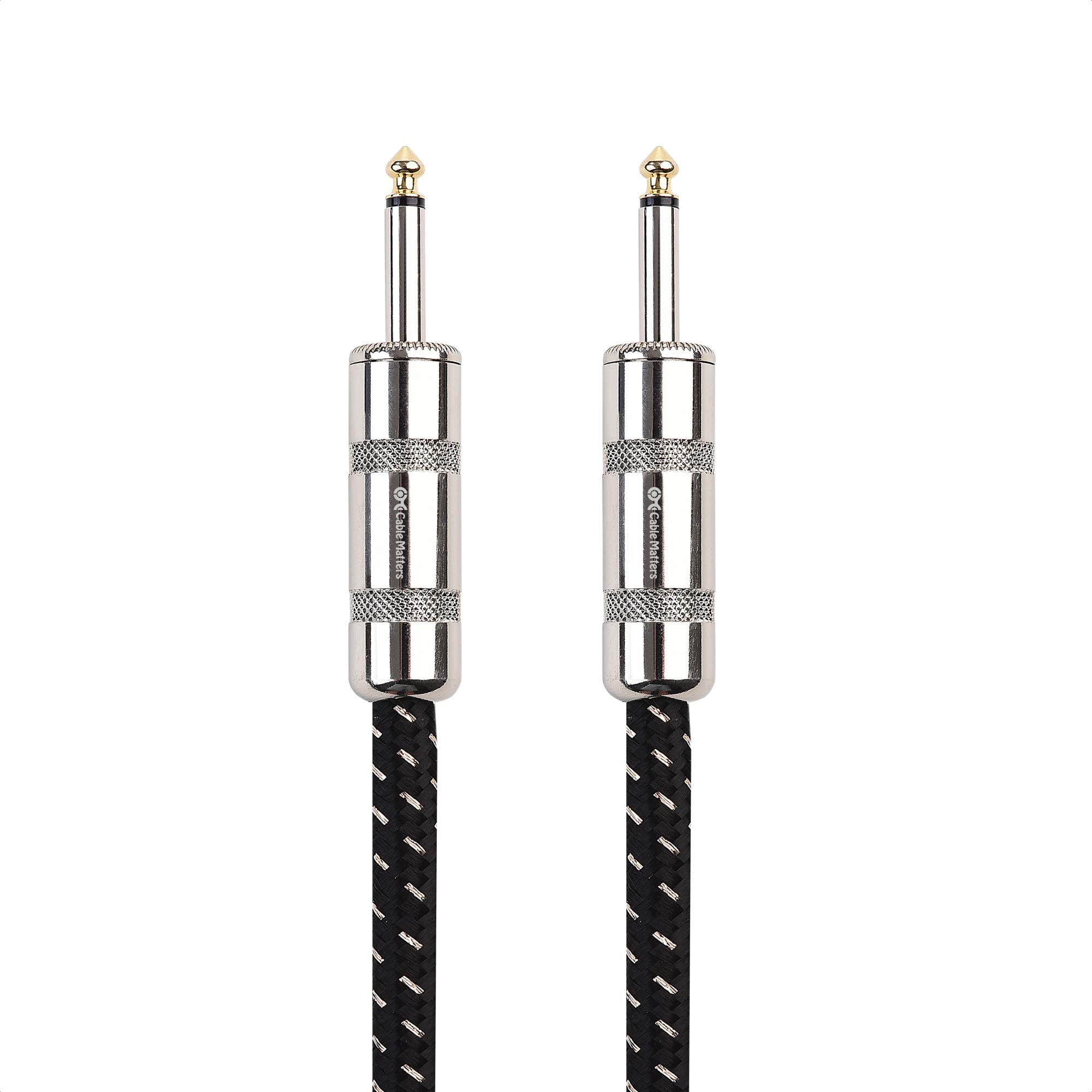 Cable Matters 2-Pack Braided TS Speaker Cable in Black � 3 Feet