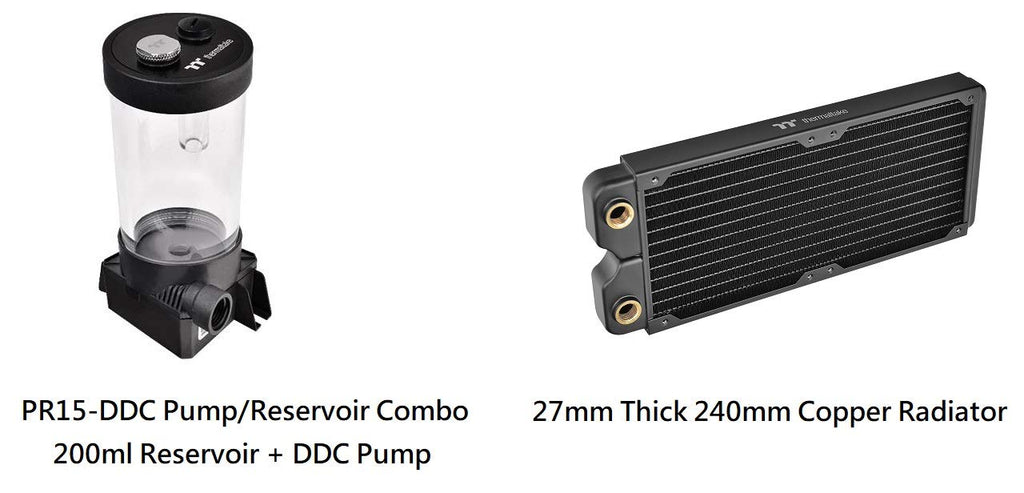 Thermaltake Pacific C240 DDC Res/Pump 5V Motherboard Sync Copper Radiator PETG Hard Tube Water Cooling Kit CL-W242-CU12SW-A