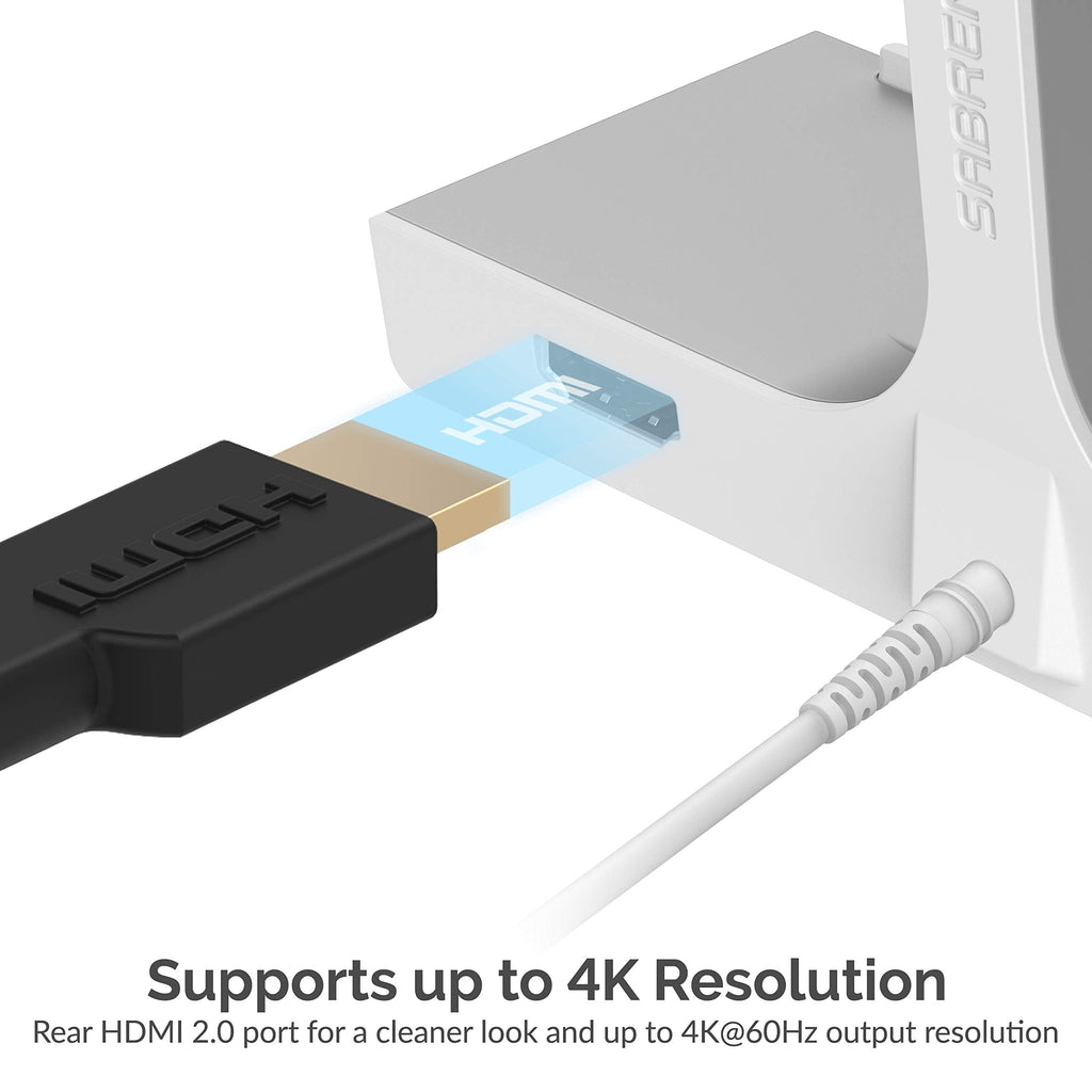 SABRENT Mac Docking Station Memory Card Reader, USB C Hub, 4K HDMI Port, 3.5 Audio Jack, SD MicroSD Card Reader, Super fast 5Gbps USB Ports for iMac - 2017 & Up (HB-SIMC)