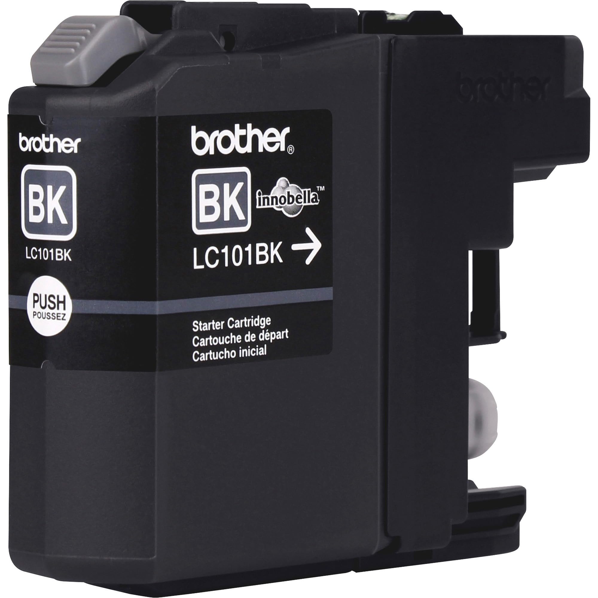 Brother Genuine Standard Yield Black Ink Cartridge, LC101BK, Replacement Black Ink, Page Yield Up To 300 Pages, LC101