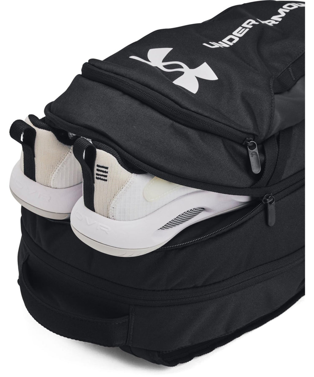 Under Armour Men's 29L Hustle 6 Backpack, Black/White, One Size