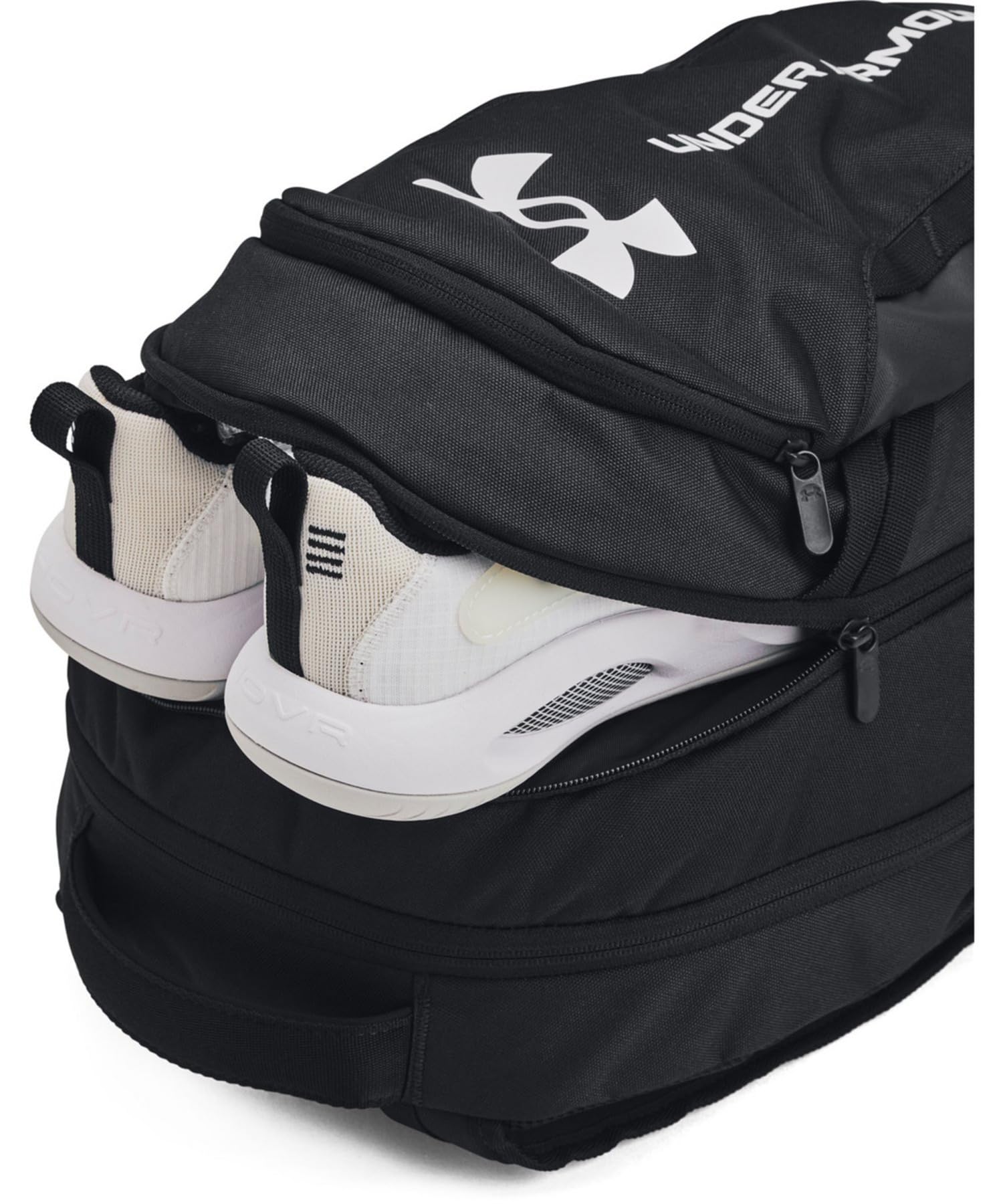 Under Armour Men's 29L Hustle 6 Backpack, Black/White, One Size