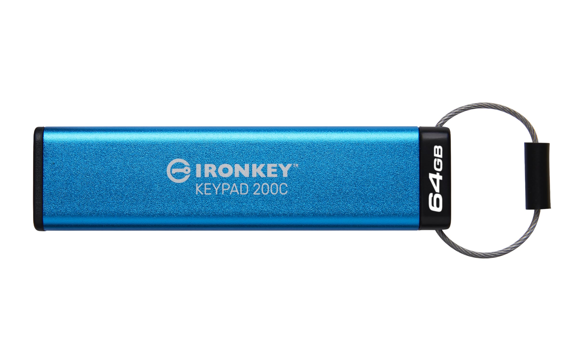 Kingston IronKey Keypad 200C Type-C hardware-encrypted USB Flash Drive FIPS 140-3 Level 3 (Pending) with XTS-AES 256-bit Hardware Encryption -IKKP200C/64GB