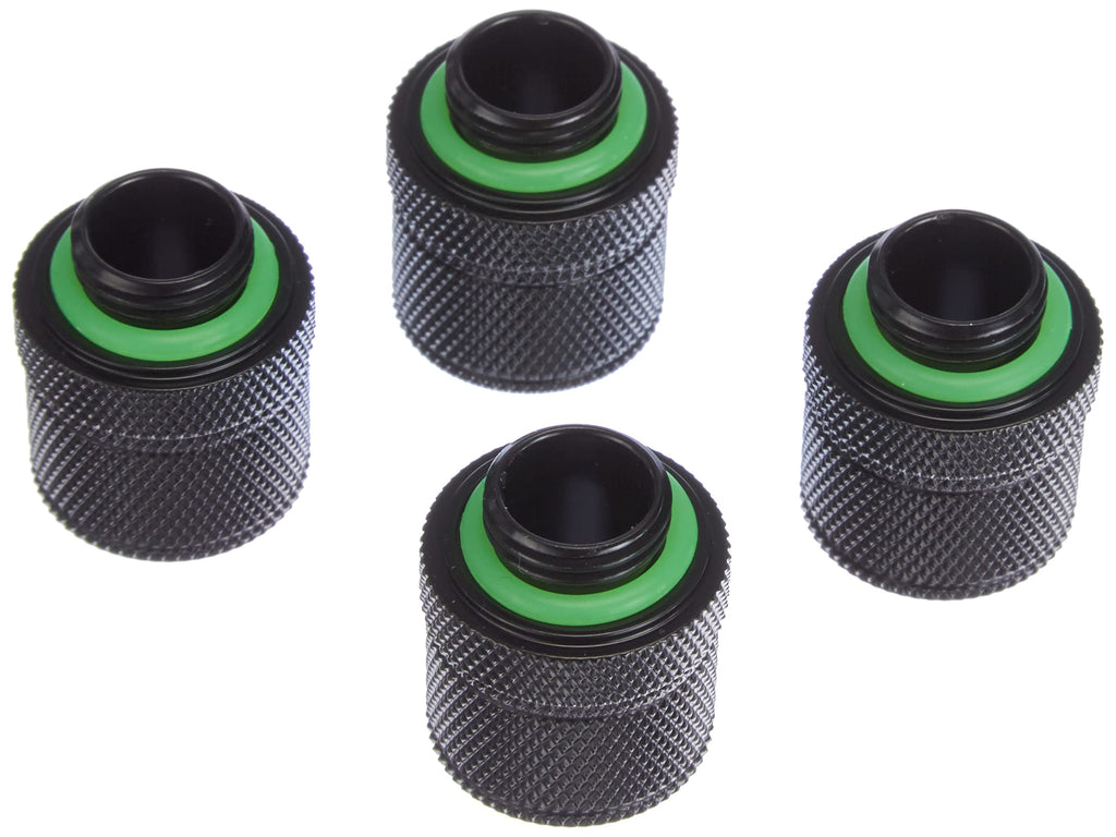 Corsair Hydro X Series, XF Compression 10/13 mm (3/8 Inch or 1/2 Inch) ID/OD Fittings Four Pack (G1/4 Inch BSPP Port Threads, Solid Brass Durability, Compatible with Additional Hydro X Adapters) Black