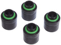 Corsair Hydro X Series, XF Compression 10/13 mm (3/8 Inch or 1/2 Inch) ID/OD Fittings Four Pack (G1/4 Inch BSPP Port Threads, Solid Brass Durability, Compatible with Additional Hydro X Adapters) Black