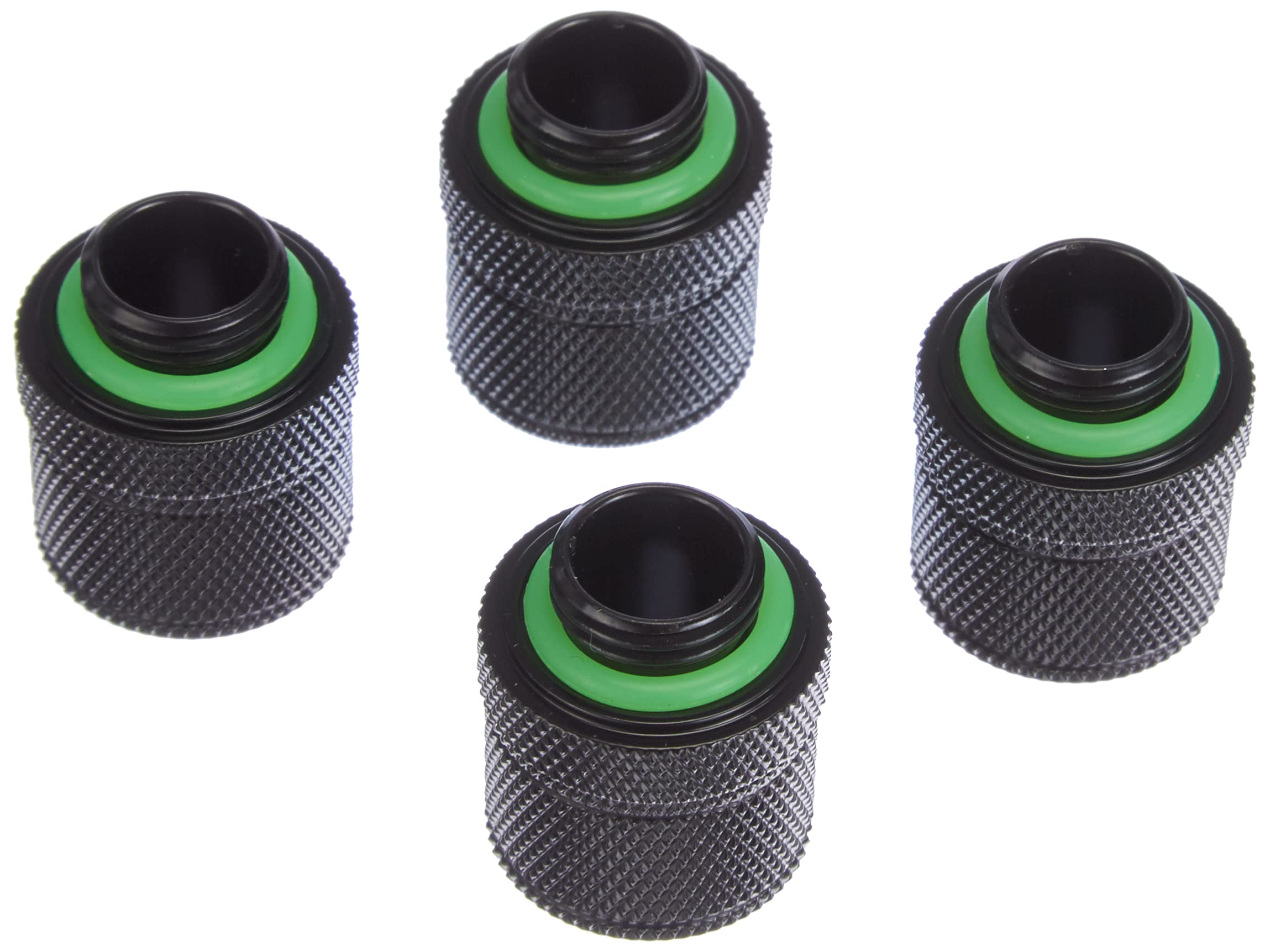 Corsair Hydro X Series, XF Compression 10/13 mm (3/8 Inch or 1/2 Inch) ID/OD Fittings Four Pack (G1/4 Inch BSPP Port Threads, Solid Brass Durability, Compatible with Additional Hydro X Adapters) Black