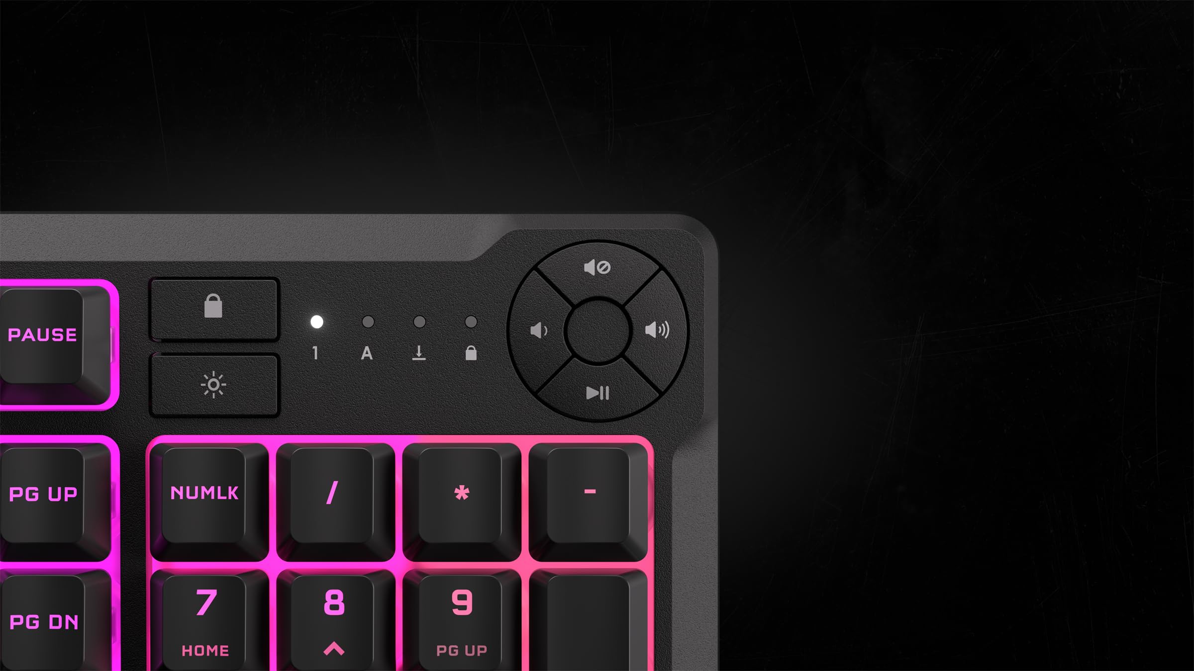Corsair K55 CORE RGB Membrane Wired Gaming Keyboard � Quiet, Responsive Switches � Spill Proof � RGB with Ten Zones � Media Keys � iCUE Compatible � QWERTY NA � PC, Mac � Black