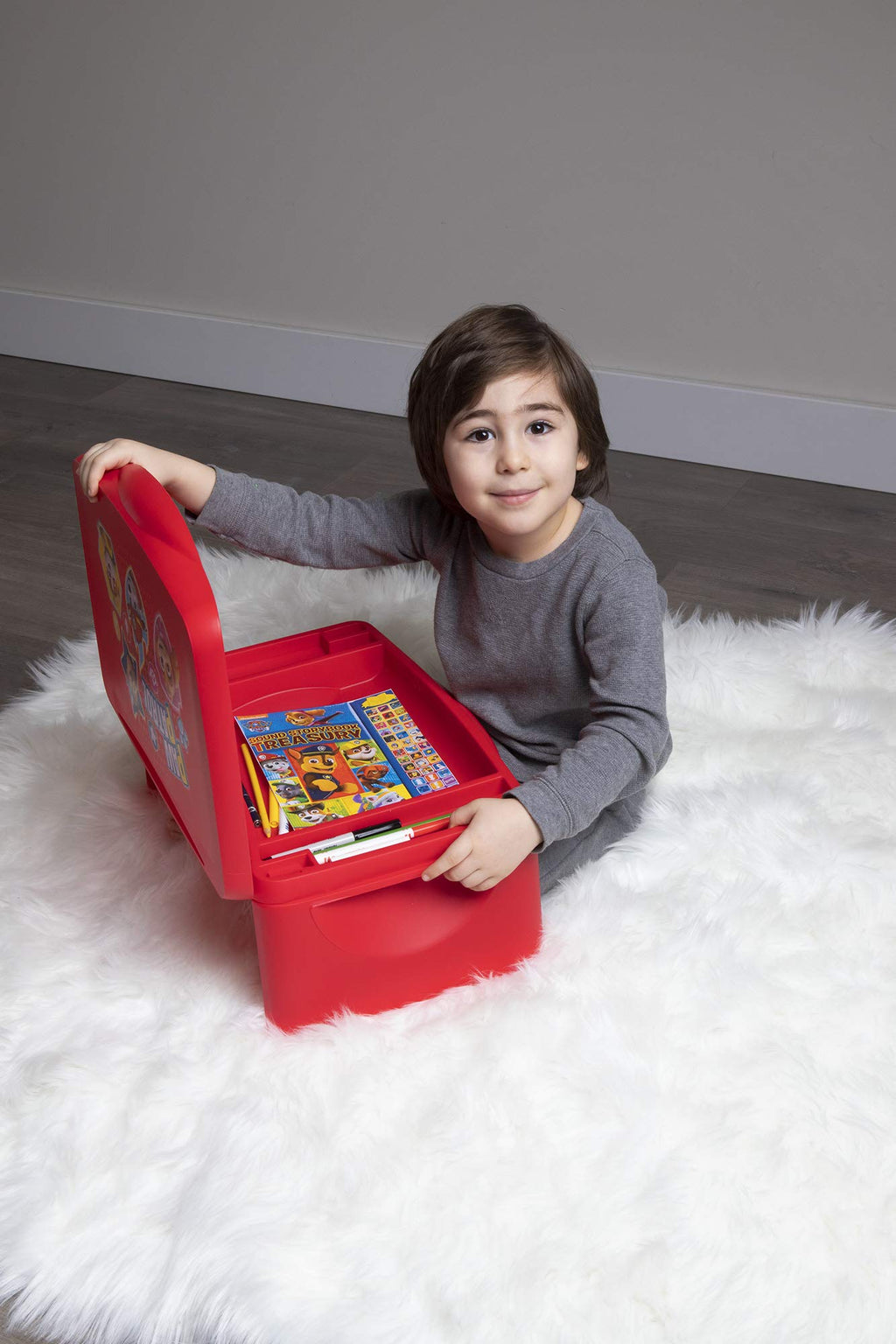 Paw Patrol Kids Lap Desk with Storage - Folding Lid and Collapsible Design - Portable for Travel or use in Bed at Home - Great for Writing, Reading or Other School Activities