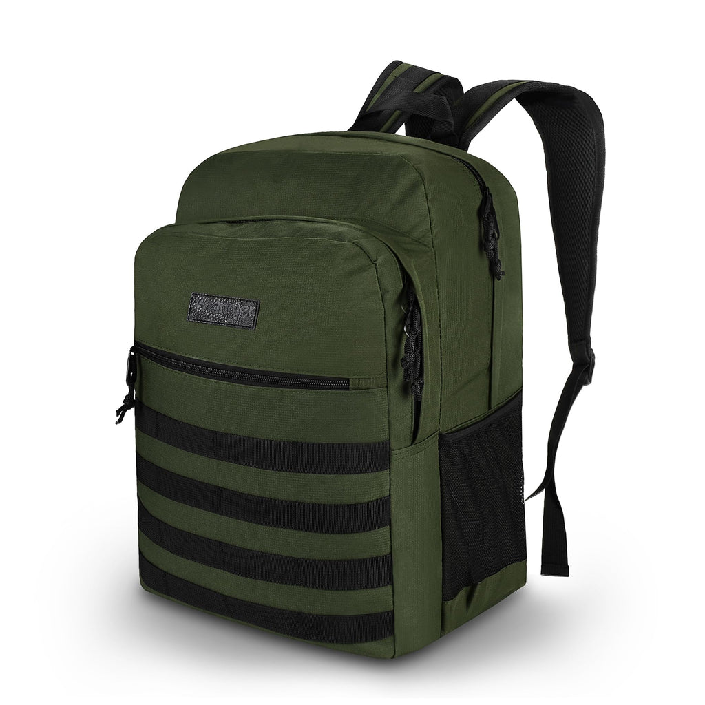 Wrangler Tradesman Backpack, Water Resistant Casual Daypack for Travel Work School, Green, L