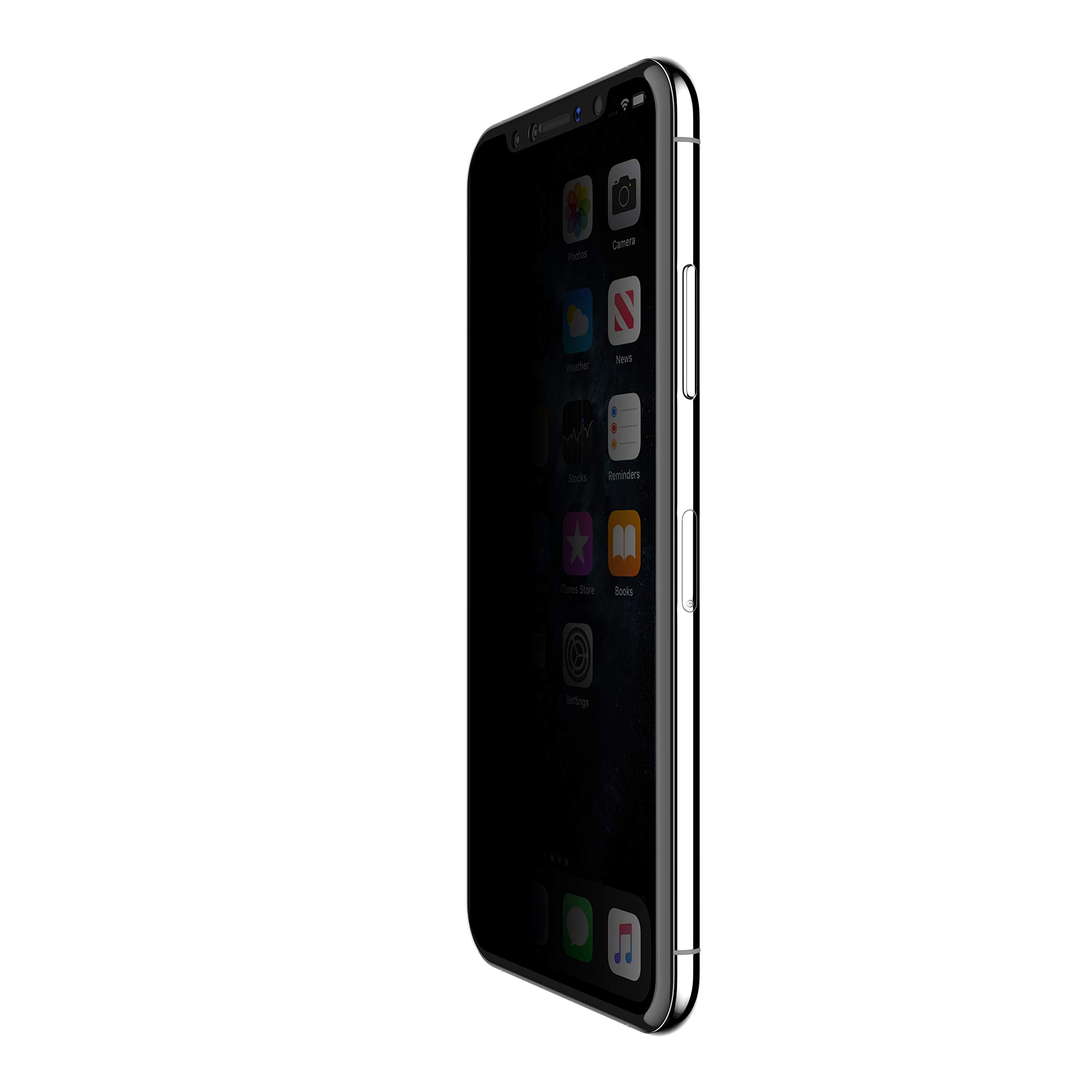 Belkin SCREENFORCE Tempered Glass Privacy Screen Protector for iPhone Xs Max, iPhone 11 Pro Max, OVA005zz