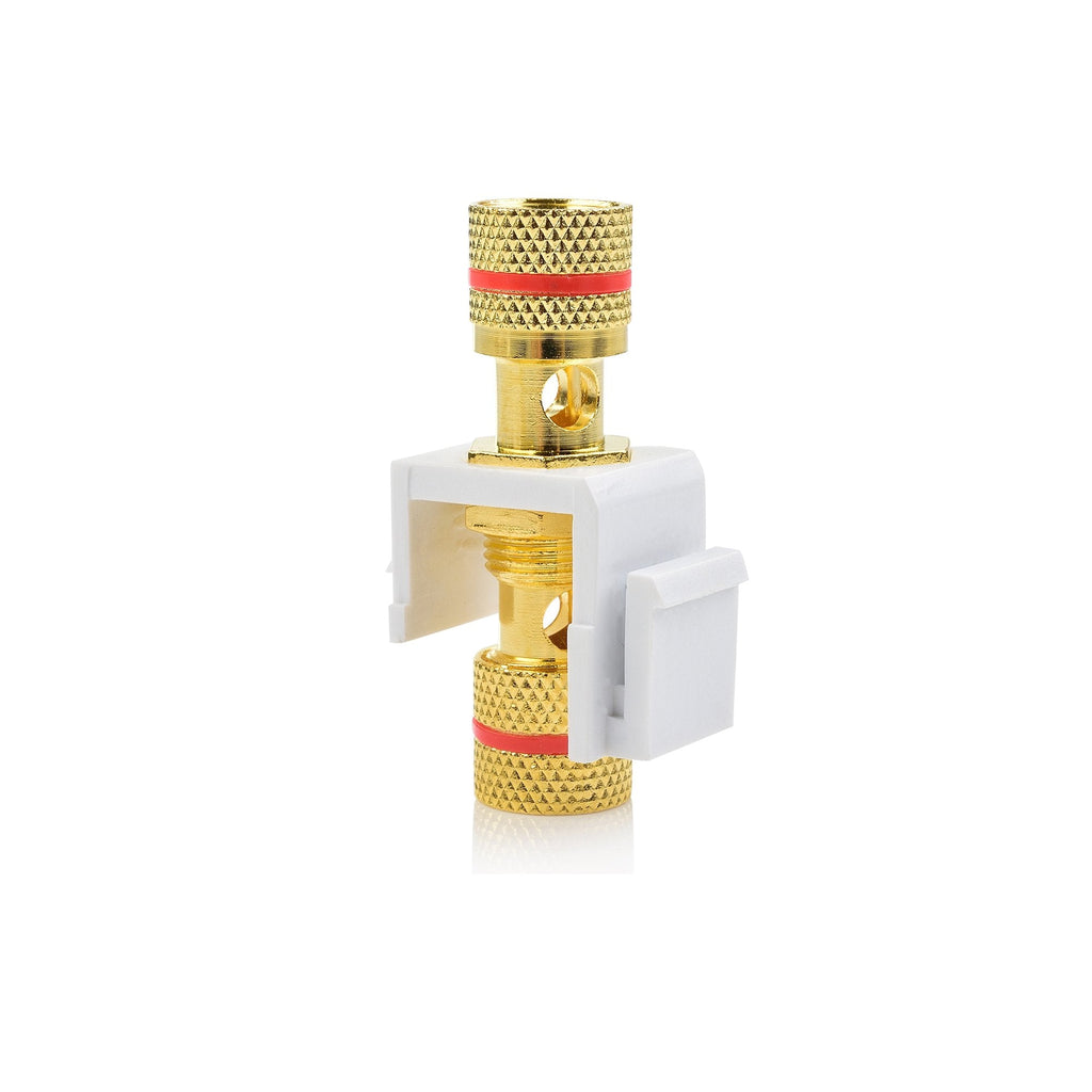 Cable Matters (5-Pack) Banana Jack Binding Post Keystone Jack Inserts in White