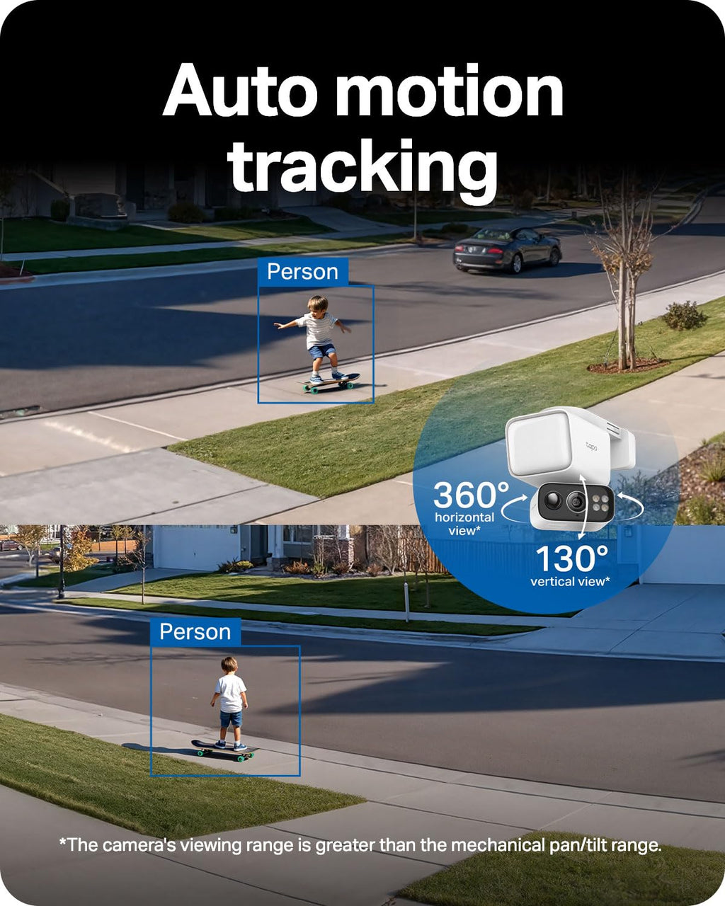 Tapo 2K Dimmable Floodlight Security Camera Outdoor Wireless w/Solar Panel, Pan/Tilt, 360� AI Tracking, Free Person/Vehicle Detection, Works w/Alexa and Google Assistant, SD/Cloud (Tapo C615F KIT)