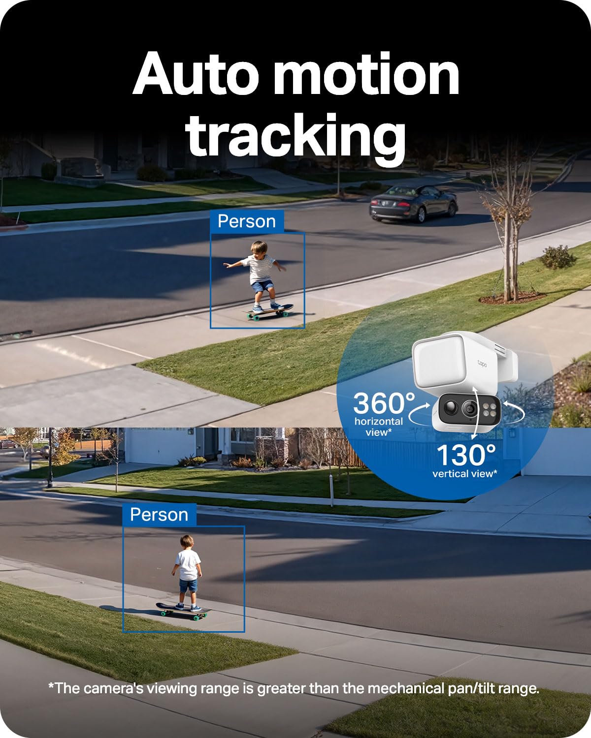 Tapo 2K Dimmable Floodlight Security Camera Outdoor Wireless w/Solar Panel, Pan/Tilt, 360� AI Tracking, Free Person/Vehicle Detection, Works w/Alexa and Google Assistant, SD/Cloud (Tapo C615F KIT)