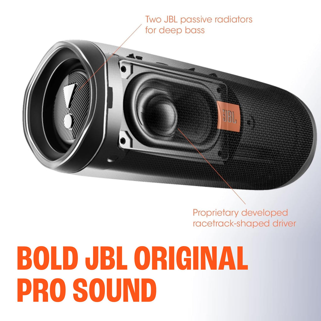 JBL Flip 5 Waterproof Portable Wireless Bluetooth Speaker Bundle with divvi! Protective Hardshell Case - White
